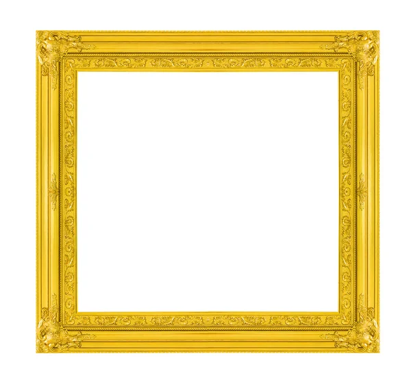 Cornice in oro sullo sfondo bianco — Foto Stock
