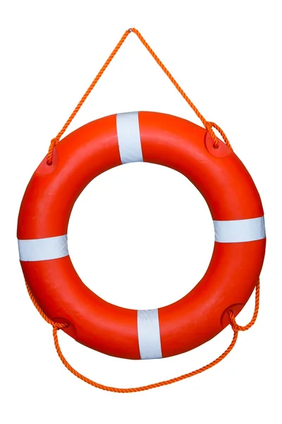 Life buoy isolated over a white background — Stock Photo, Image