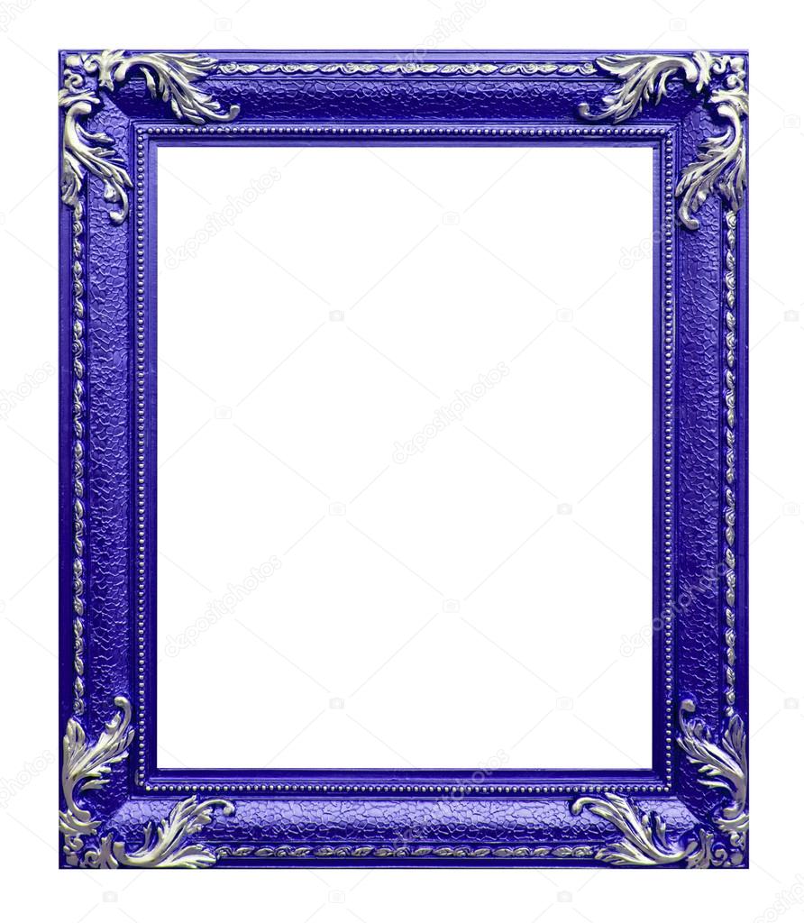 purple photo frame on the white background