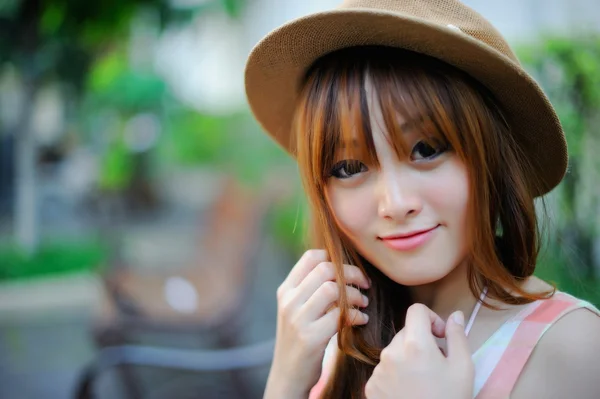 Schöne asiatische Mädchen Stockbild