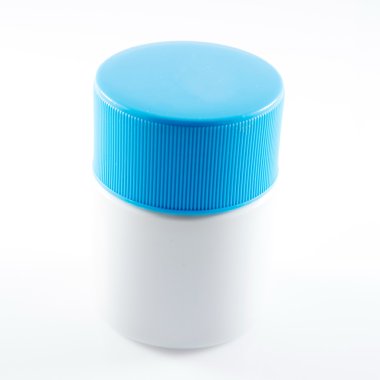 Beyaz şişe ve mavi taksi