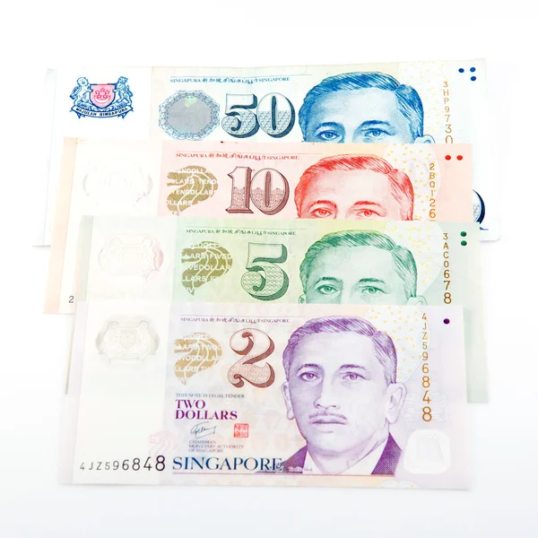 Singapore money on the white background — Stock Photo, Image