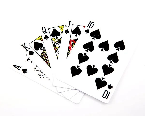 Playing cards - isolated on white background — Stock Photo, Image