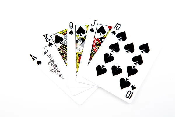 Playing cards - isolated on white background — Stock Photo, Image