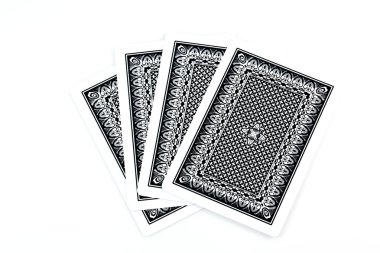 Oyun kağıtları - beyaz arka plan üzerinde izole