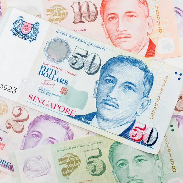 Singapour argent sur le fond blanc — Photo
