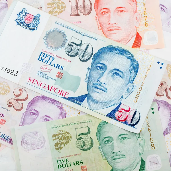 Singapour argent sur le fond blanc — Photo