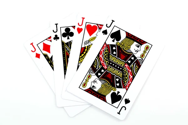 Playing cards - isolated on white background — Stock Photo, Image