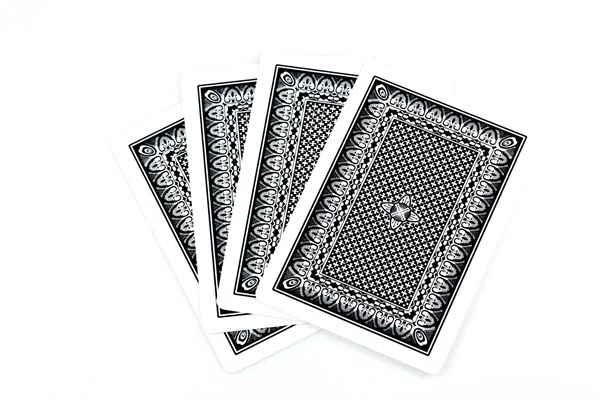 Παίζουν χαρτιά - που απομονώνονται σε λευκό φόντο — Φωτογραφία Αρχείου