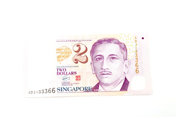 Сінгапур гроші на білому тлі — стокове фото