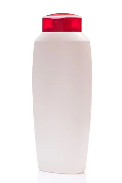 White blank bottle wiht red cap — Stock Photo, Image