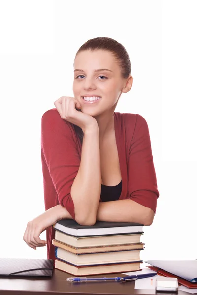 Joven estudiante con libros Imagen De Stock