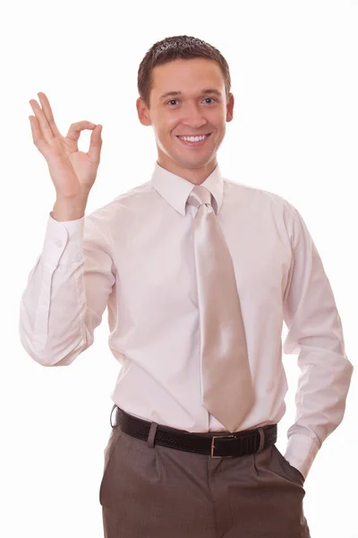 Man showing sign OK — Stock Photo, Image