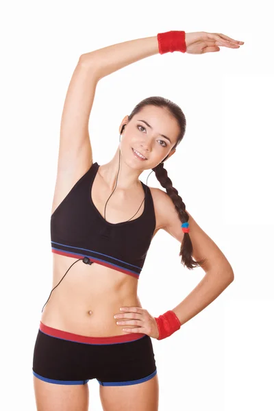 Fitnesz gyakorlatokat végző nő — Stock Fotó