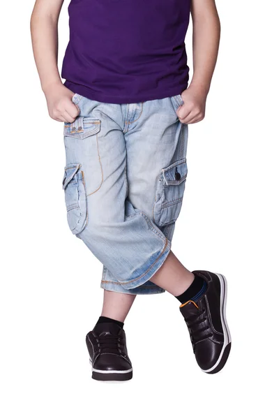Legs teenager in shorts — Stock Photo, Image
