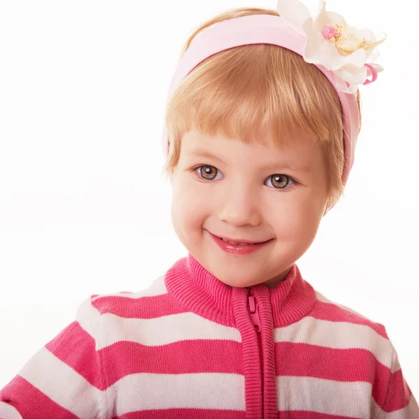 Portrait of beautiful little girl — Stock Photo, Image