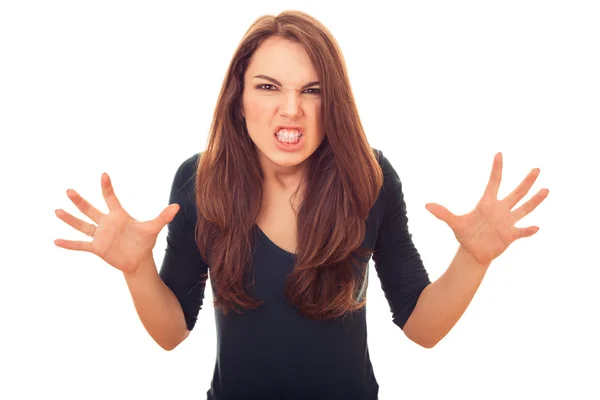 Сердитая и яростная женщина — стоковое фото