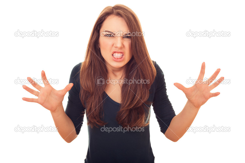 angry and rage woman