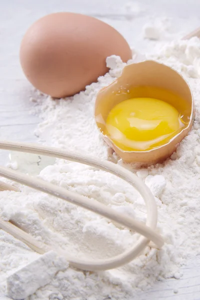 Ägg och mjöl — Stockfoto