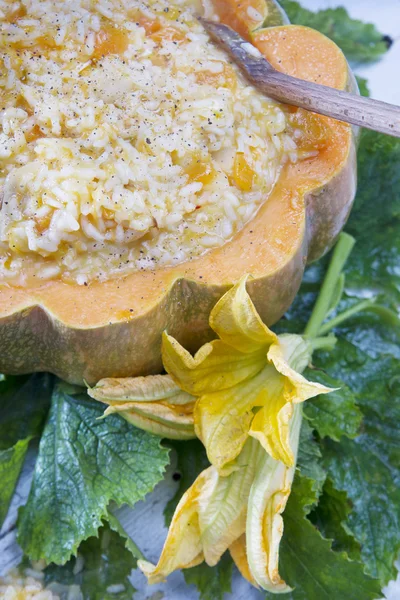 Pompoen risotto — Stockfoto