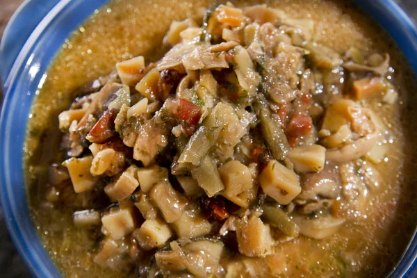 Zupa grzybowa, mieszane — Zdjęcie stockowe