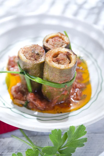 Zucchini Stuffed With Meat — Stock Photo, Image