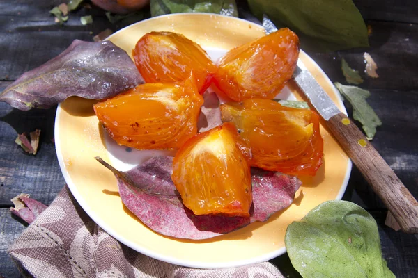 Le résultat de la saison d'automne, Persimmon — Photo