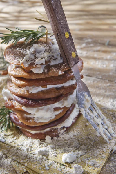 Farina di castagne frittelle con ricotta — Foto Stock