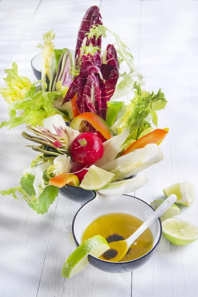 Vinaigrette with mixed vegetables — Stock Photo, Image