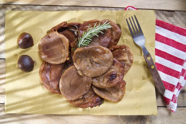 Pancakes made with chestnut flour — Stock Photo, Image