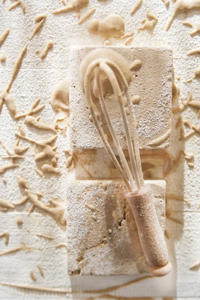 Composición de la harina de castaño — Foto de Stock