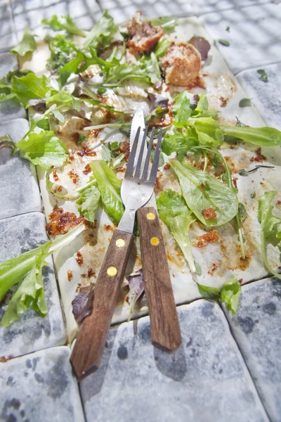 Were leftovers after a meal — Stock Photo, Image