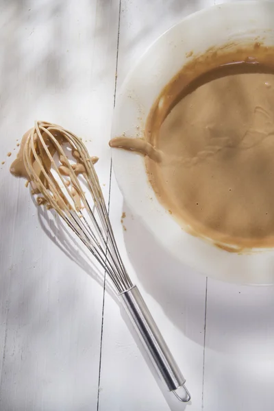 Whip cream with chestnut — Stock Photo, Image