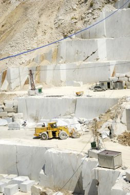 Marble quarry in Carrara White Italy  clipart