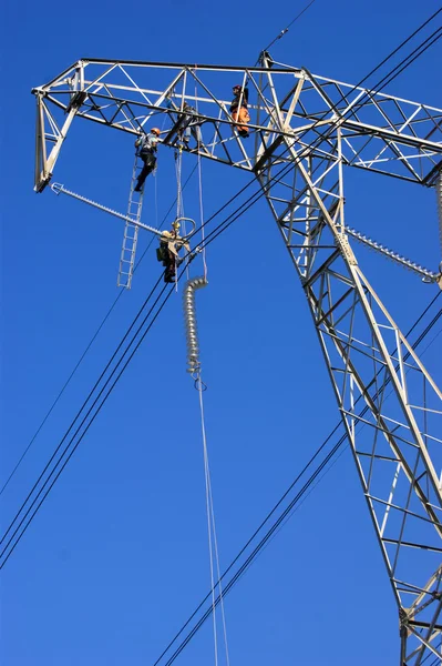 Maintenance of a power line — Stock Photo, Image