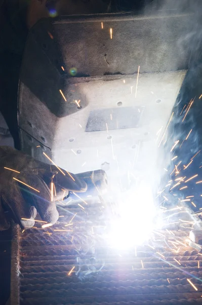 Work with the welder — Stock Photo, Image