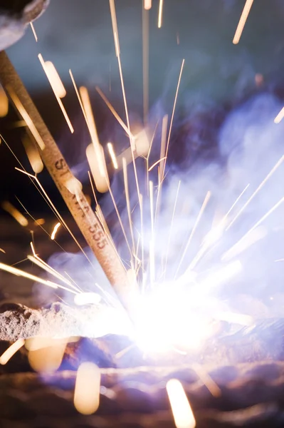 Work with the welder — Stock Photo, Image