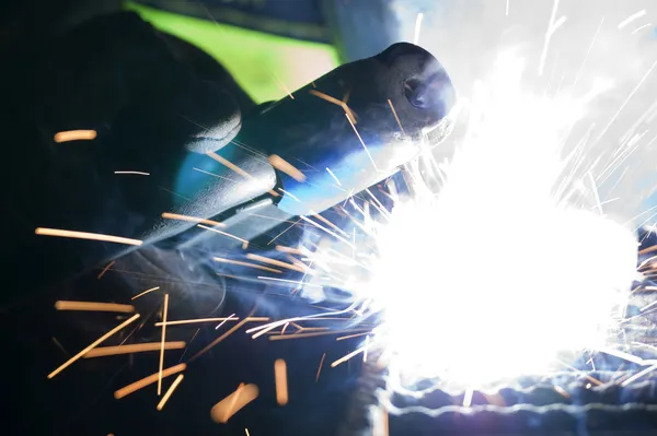 Work with the welder — Stock Photo, Image