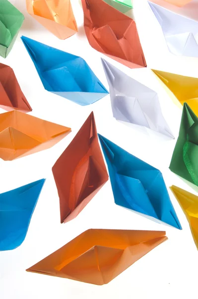 Small paper boats — Stock Photo, Image