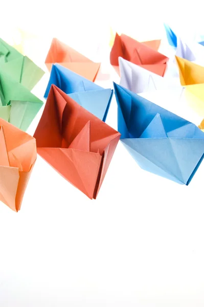 Small paper boats — Stock Photo, Image