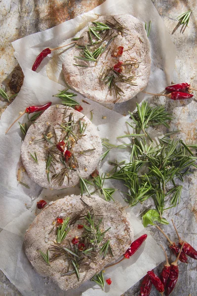 Focaccia wholemeal flour — Stock Photo, Image