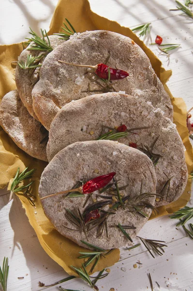 Focaccia wholemeal flour — Stock Photo, Image