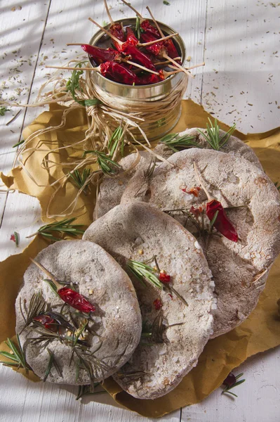 Focaccia wholemeal flour — Stock Photo, Image