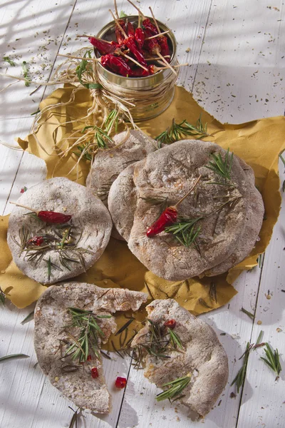 Focaccia wholemeal flour — Stock Photo, Image