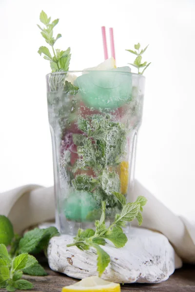 Glass of drink made from mint — Stock Photo, Image