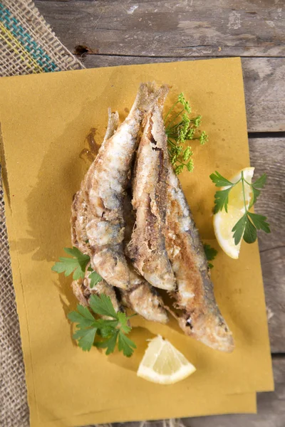 Fried anchovies — Stock Photo, Image