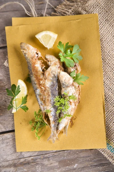 Fried anchovies — Stock Photo, Image