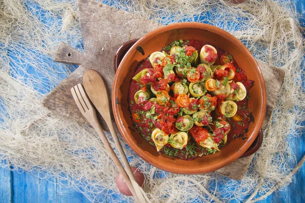 Rotolo con carne di granchio — Foto Stock