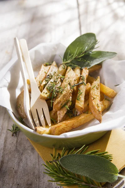 Plate of fries — Stock Photo, Image