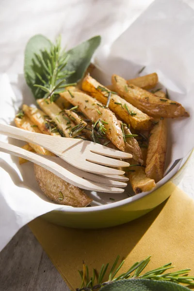 Placa de papas fritas — Foto de Stock